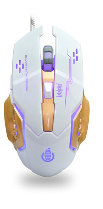 Spēļu mirdzošā pele ar 6 taustiņiem