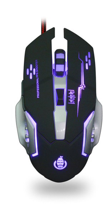 Spēļu mirdzošā pele ar 6 taustiņiem