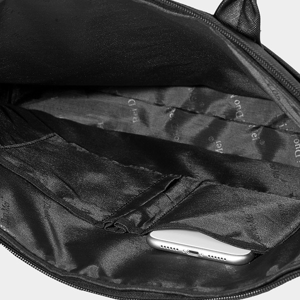 Laptop táska cipzárral és rövid fülekkel