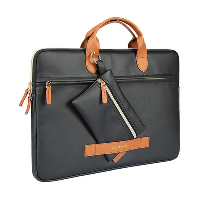 Öko-nahast valmistatud käsikott 15,6-tollisele sülearvutile koos ümbrisega