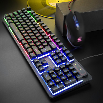 USB klaviatūra su LED lemputėmis ir 104 klavišais