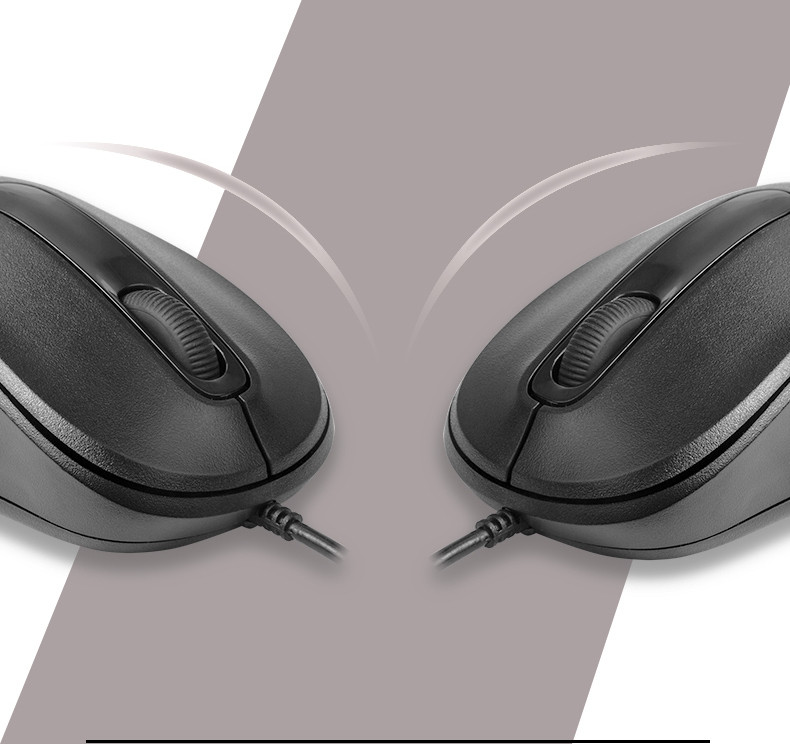 Musta värvi kaabelhiir sobib kontorisse ja koju