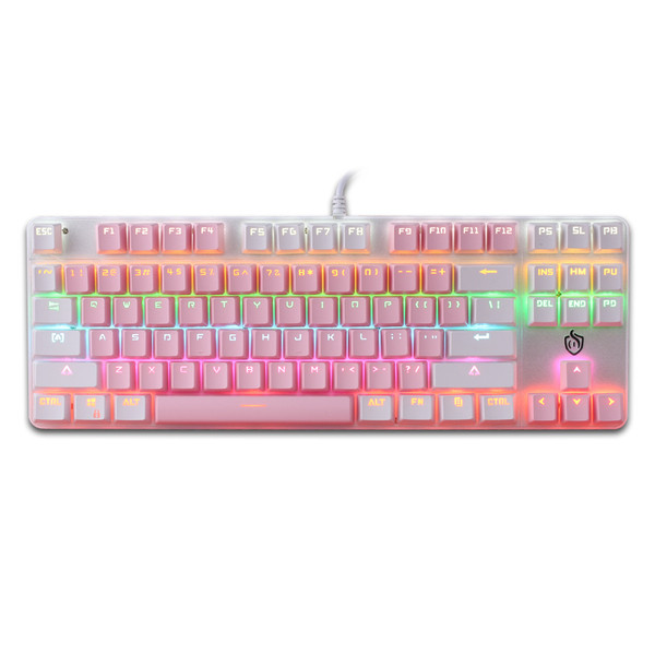 Spalvota klaviatūra su LED lemputėmis ir 87 klavišais