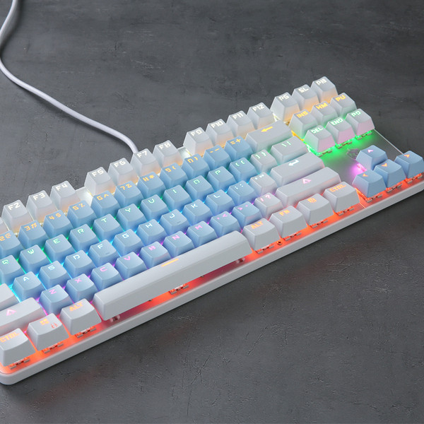 Spalvota klaviatūra su LED lemputėmis ir 87 klavišais