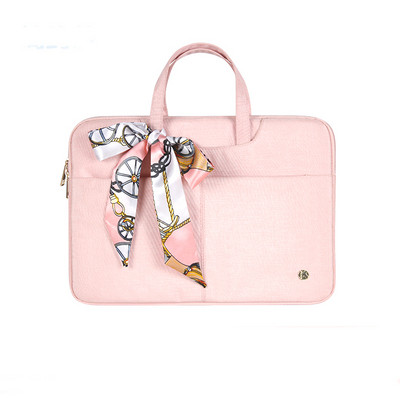 Stílusos táska 15,6 hüvelykes laptophoz, színes szalaggal