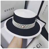 Retro női sapka gyöngyökkel