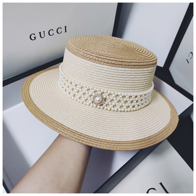 Retro női sapka gyöngyökkel