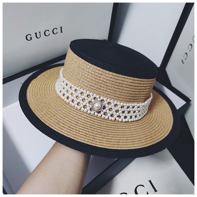 Retro női sapka gyöngyökkel