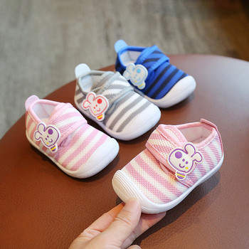 Бебешки дишащи обувки с лепенка за момичета и момчета