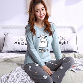 Ženska pamučna pidžama sa dvodijelnom aplikacijom - više modela