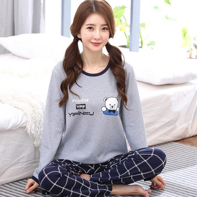 Ženska pamučna pidžama sa dvodijelnom aplikacijom - više modela