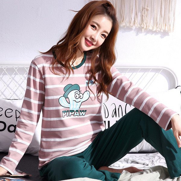 Ženska pamučna pidžama sa dvodijelnom aplikacijom - više modela