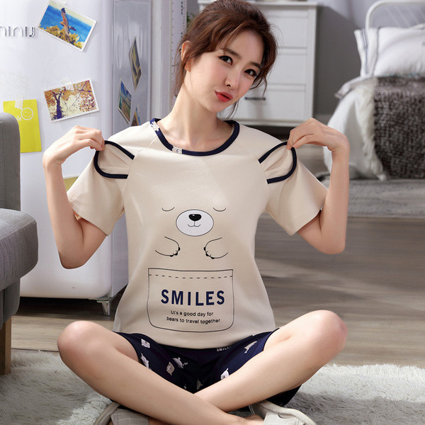 Női nyári pizsama két részes és 3D elemes több modellben