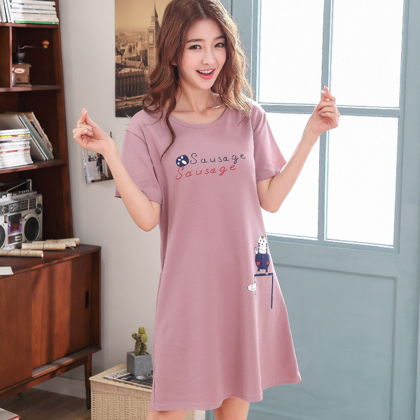 Rövid nyári hálóing színes mintával