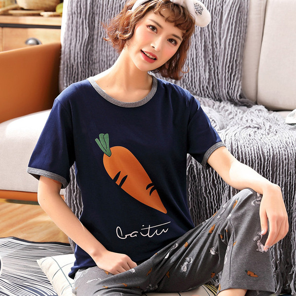 Női tavaszi-őszi pizsama rátéttel