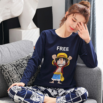 Naiste pikkade varrukatega aplikatsiooniga pidžaamad - mitu mudelit