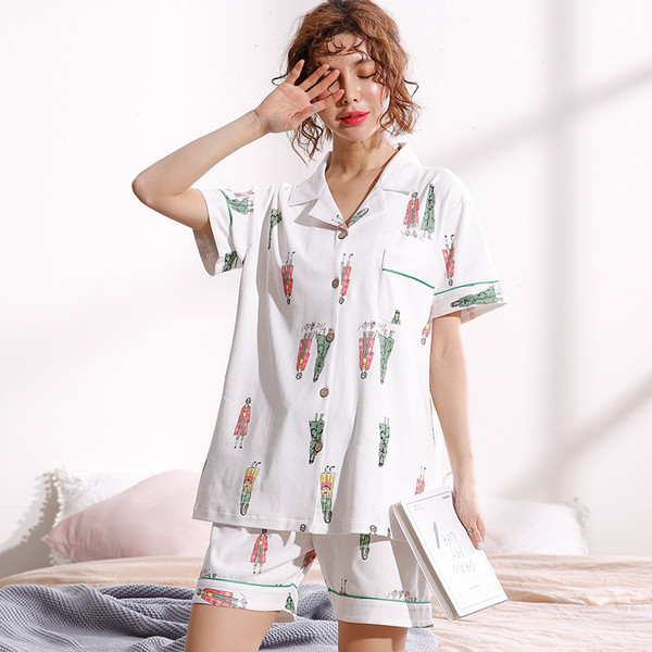 Suvine lühike puuvillane pidžaama
