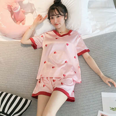 Naiste pidžaamad trükise ja spitsikaelusega