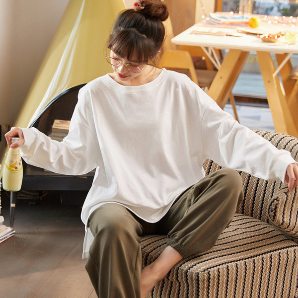 Naiste sügisene vabaaja pidžaama kahes osas