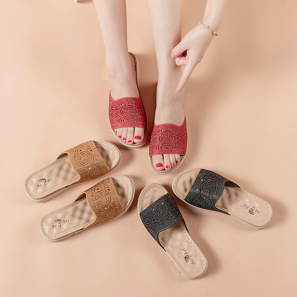 Új modell alkalmi papucsok bőrpánttal