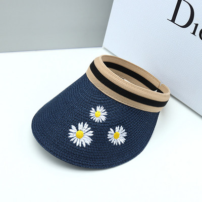 Moderni ženski ljetni vizir s vezom u boji