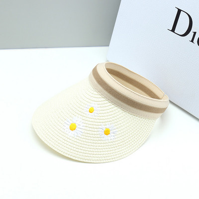 Moderni ženski ljetni vizir s vezom u boji