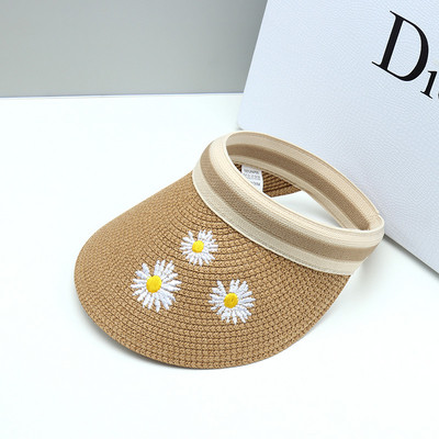 Moderni ženski ljetni vizir s vezom u boji