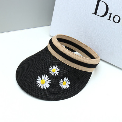 Moderni ženski ljetni vizir s vezom u boji