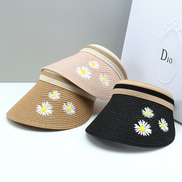 Moderni ženski ljetni vizir s vezom u boji