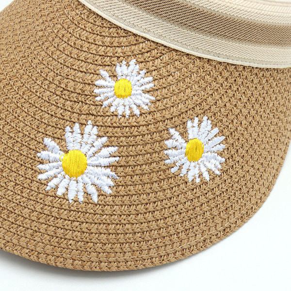 Moderni ženski ljetni vizir s vezom u boji