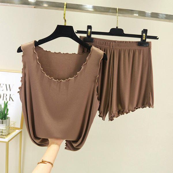 Moteriška vasarinė pižama, įskaitant apatinę kelnaitę ir šortus