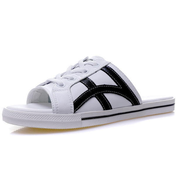 Eko bőrből készült alkalmi női papucs fűzős