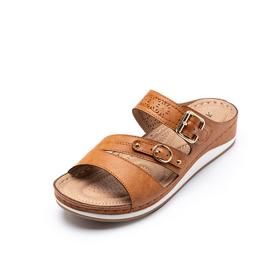 Novi model ženskih casual papuča sa kožnim remenčićima i kopčama