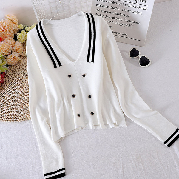 Jesenski ženski komplet bluza dugih rukava i suknja od tankog pletiva