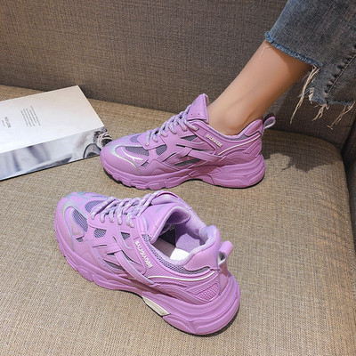 Alkalmi női színes tornacipő hálóval