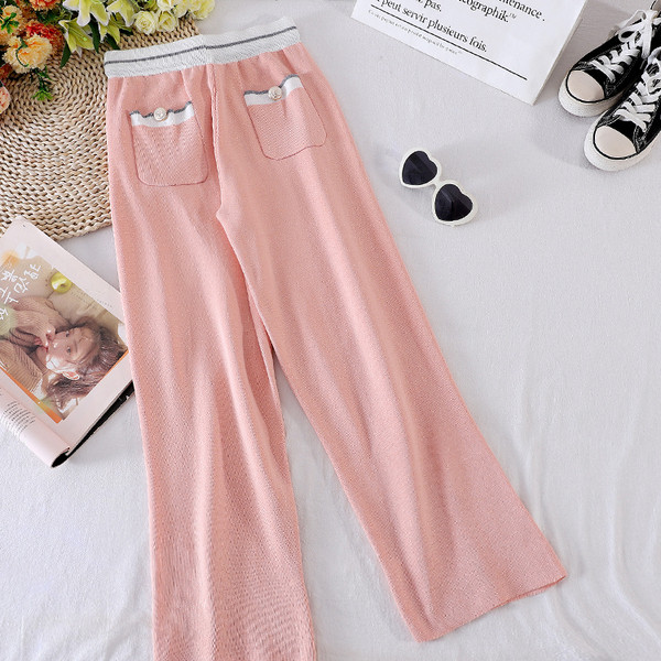 Női alkalmi szett kardigánnal és bő nadrággal