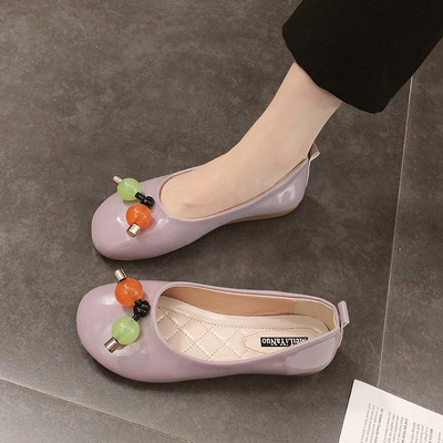 Ženske casual cipele s ravnim potplatom i kamenčićima u boji