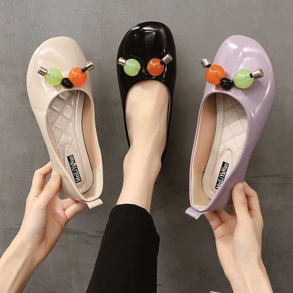 Ženske casual cipele s ravnim potplatom i kamenčićima u boji