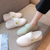 Bőr női alkalmi cipő lapos talppal