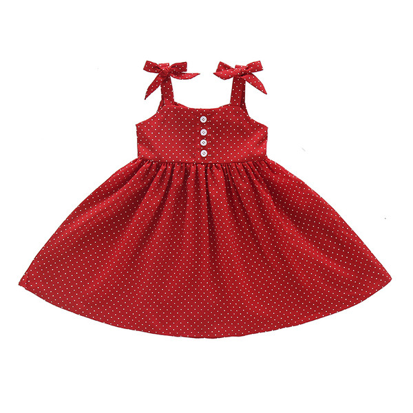 Nööpide ja paeltega vabaaja lastekleit