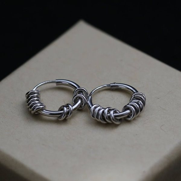 Női fülbevaló-gyűrű ezüst színben