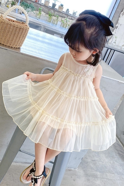 Uut mudelit tülliga laste suvekleit