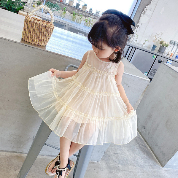 Uut mudelit tülliga laste suvekleit