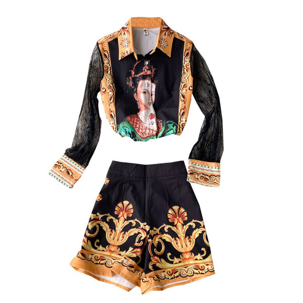 Uue mudeli ajakohane naiste komplekt, mis sisaldab särki ja lühikesi pükse