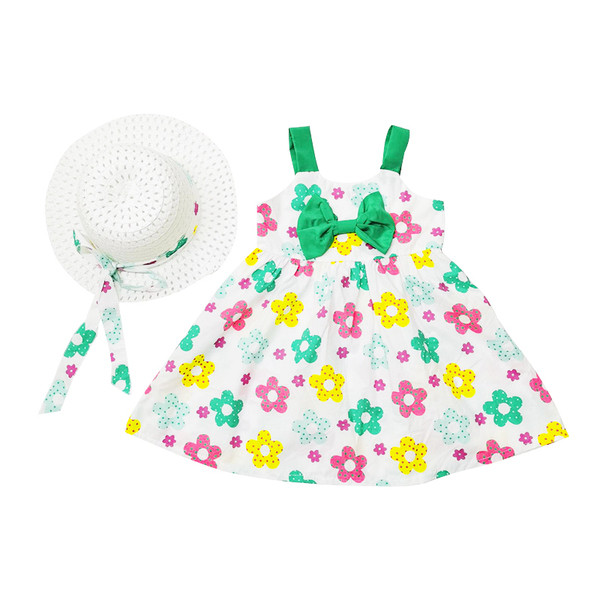 Paela ja lillemotiividega laste suvekleit