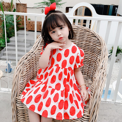 Nyári gyerekruha rövid ujjal, kerek nyakkivágással