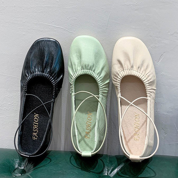 Női alkalmi cipő lapos bőr talppal