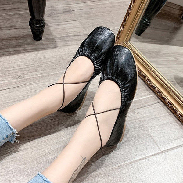 Női alkalmi cipő lapos bőr talppal