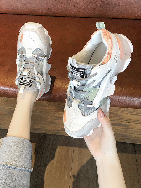 Eko bőrből készült alkalmi női tornacipő szilikon talppal