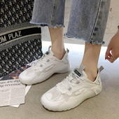 Női alkalmi fehér tornacipő hálóval